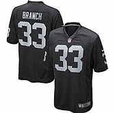 Nike Men & Women & Youth Raiders #33 Branch Black Team Color Game Jersey,baseball caps,new era cap wholesale,wholesale hats